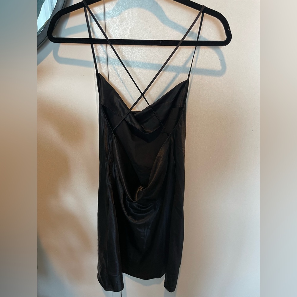 H&M Black Silk Dress